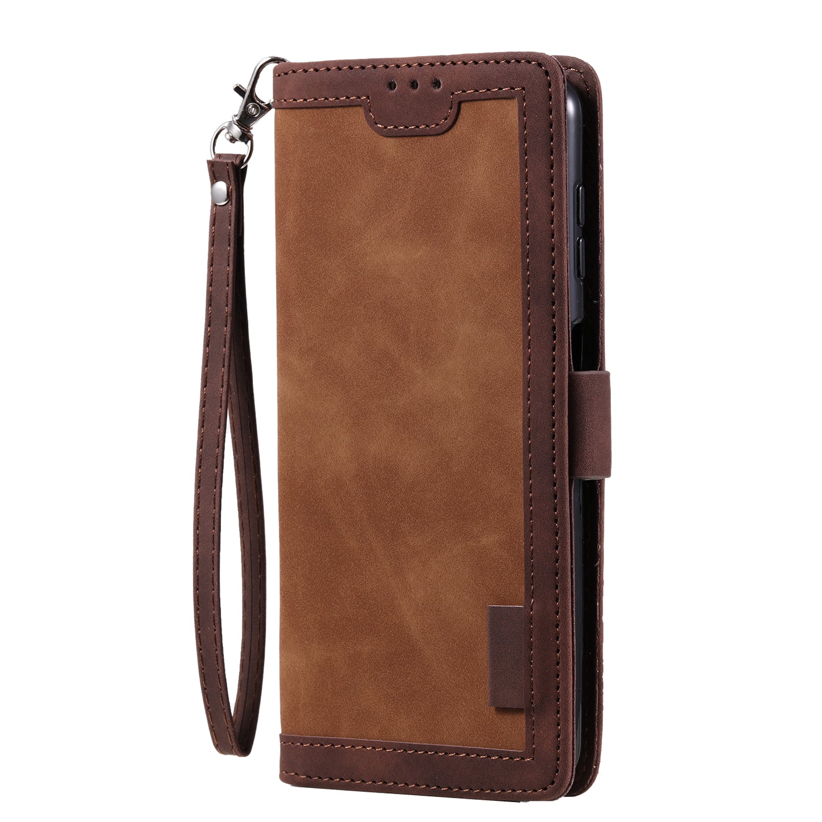 For Samsung Galaxy A34 5G Retro Color Splicing PU Leather Phone Case Flip Stand Wallet Cover with Strap For Samsung Galaxy A34 5G Retro Color Splicing PU Leather Phone Case Flip Stand Wallet Cover with Strap